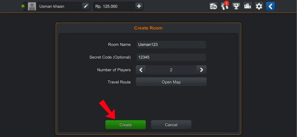 Create room settings in Bus Simulator Indonesia